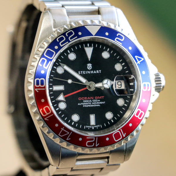 スタインハート オーシャン 1Ocean One GMT BLUE-RED Diver Watch-