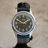 FORTIS WWII Military Wristwatch 17 Jewels Ref. 4097 All Stainless-Steel Watch