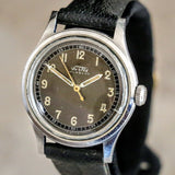 FORTIS WWII Military Wristwatch 17 Jewels Ref. 4097 All Stainless-Steel Watch