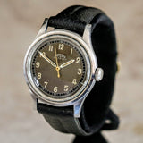 FORTIS WWII Military Wristwatch 17 Jewels Ref. 4097 All Stainless-Steel Watch