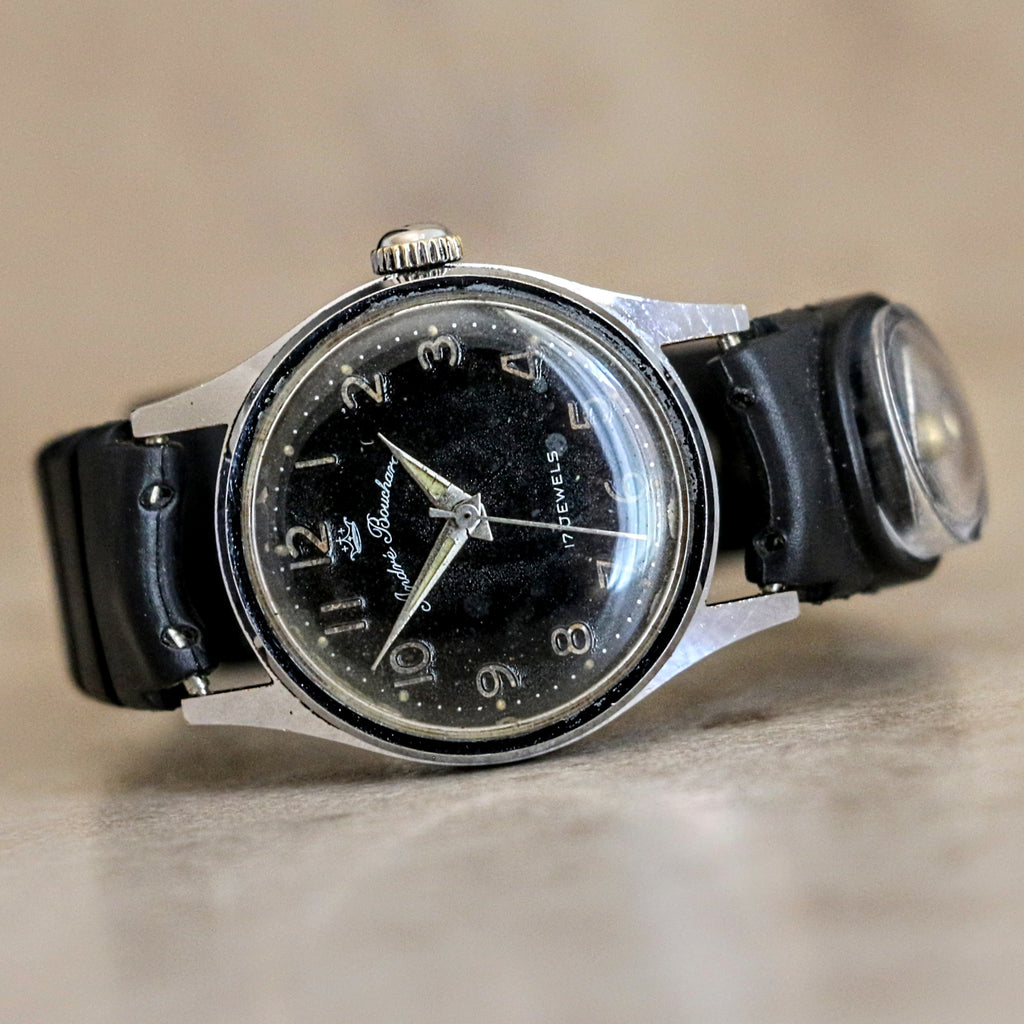 ANDRE BOUCHARD Wristwatch 17 Jewels 27mm Mechanical Display Back Watch ...