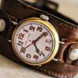 AMBULANCE Red Cross Trench Watch WWI Doctor’s Wristwatch by Marvin Watch Co.