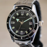 SURFKING Diver Wristwatch by WELSBRO Watch Co. Date Indicator Swiss Made Watch
