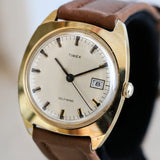 1971 TIMEX Self-Wind Calendar Watch Cal. M32 Automatic Vintage Wristwatch Water Resistant
