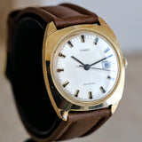 1971 TIMEX Self-Wind Calendar Watch Cal. M32 Automatic Vintage Wristwatch Water Resistant