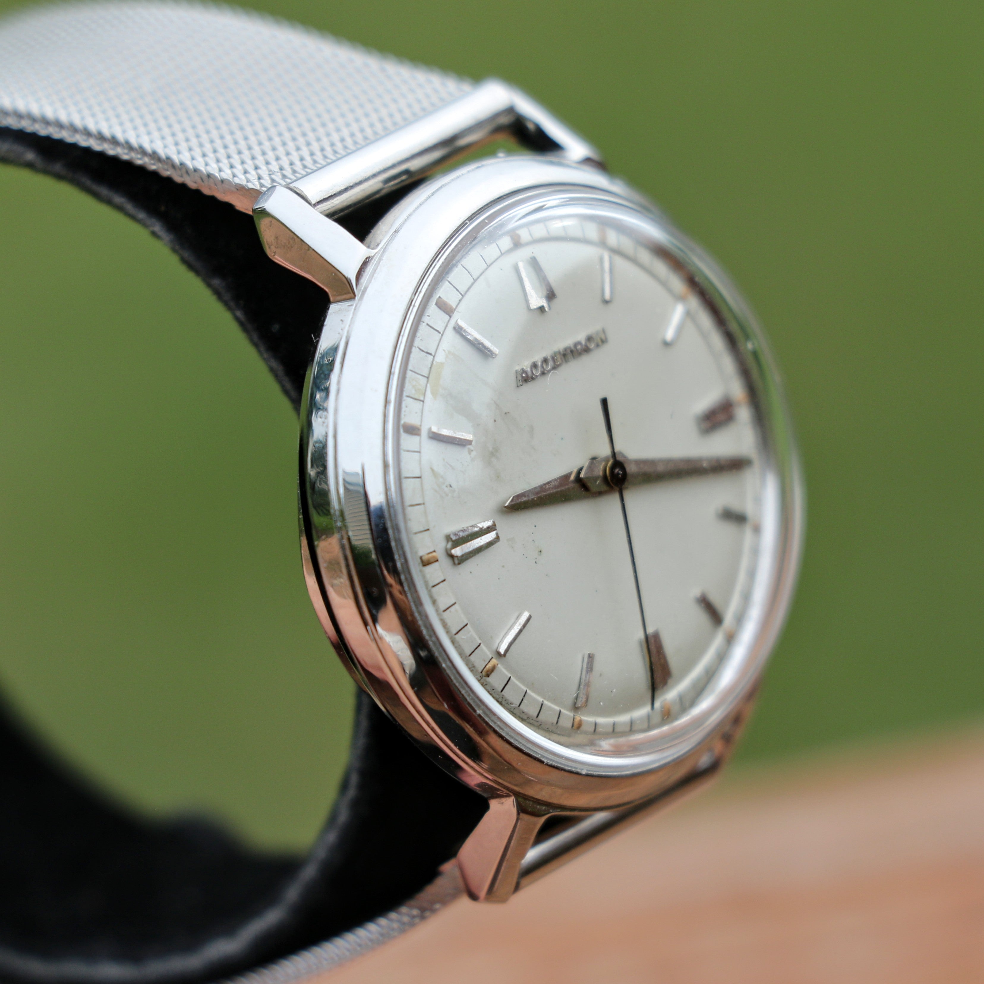 1967 BULOVA Accutron 214 Wristwatch All Stainless-Steel Vintage Watch
