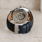 FOSSIL FLYNN Automatic Watch 22 Jewels 48mm Semi Skeleton Wristwatch Ref. BQ2216