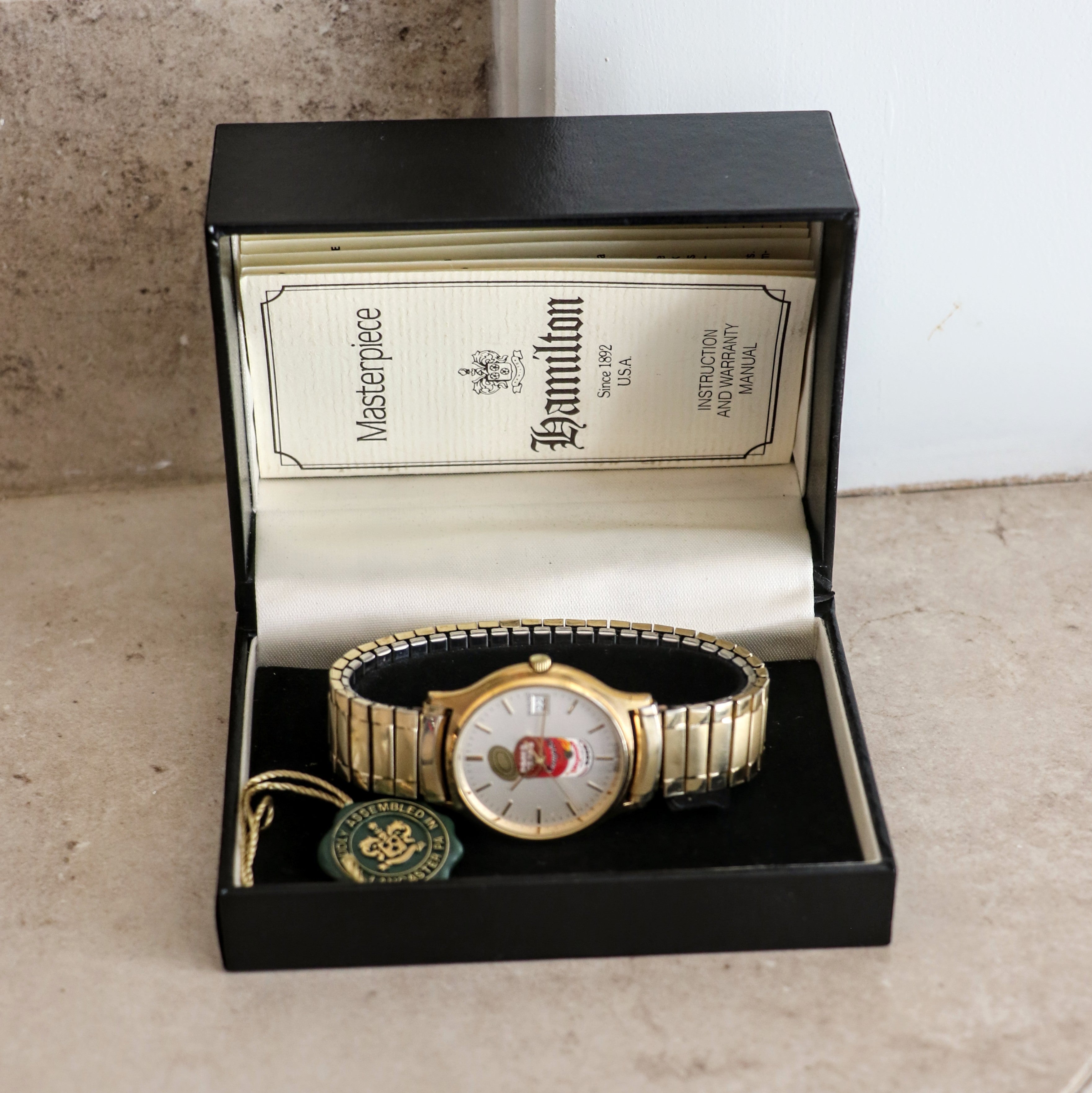 HAMILTON Quartz Watch - Campbell's Soup Dial Wristwatch Original Box & Papers!