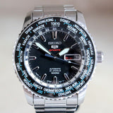 SEIKO 5 Sports Automatic Worldtimer Watch 24 Jewels Ref. 4R36-00G0 Display Back Watch