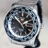 SEIKO 5 Sports Automatic Worldtimer Watch 24 Jewels Ref. 4R36-00G0 Display Back Watch
