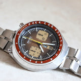 1977 SEIKO BULLHEAD Chronograph Automatic Watch Ref. 6138-0040 Day/Date Vintage Wristwatch