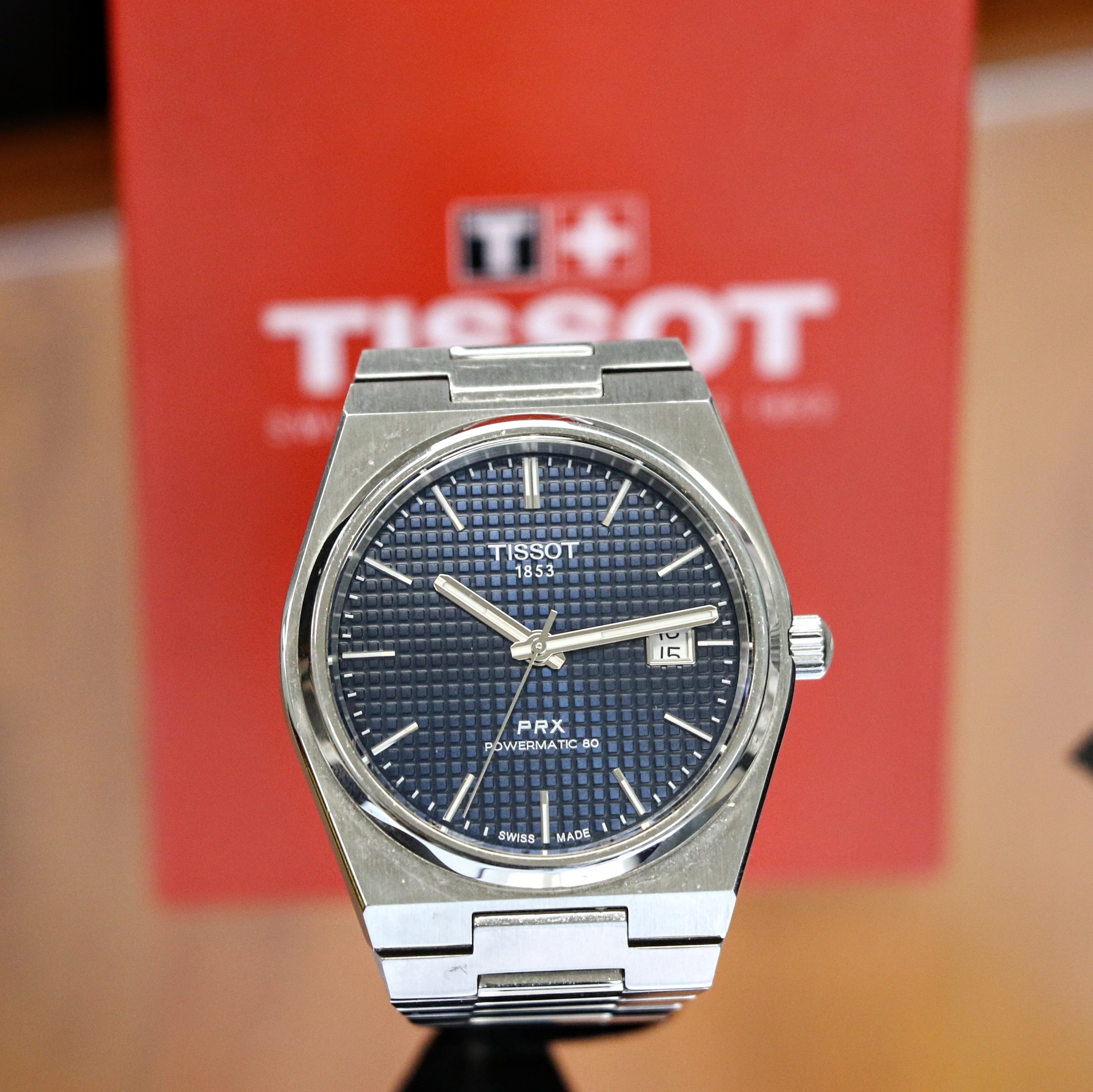 TISSOT PRX Powermatic 80 Automatic Watch Ref. T137407A Date Indicator Display Back – BOX & Papers!