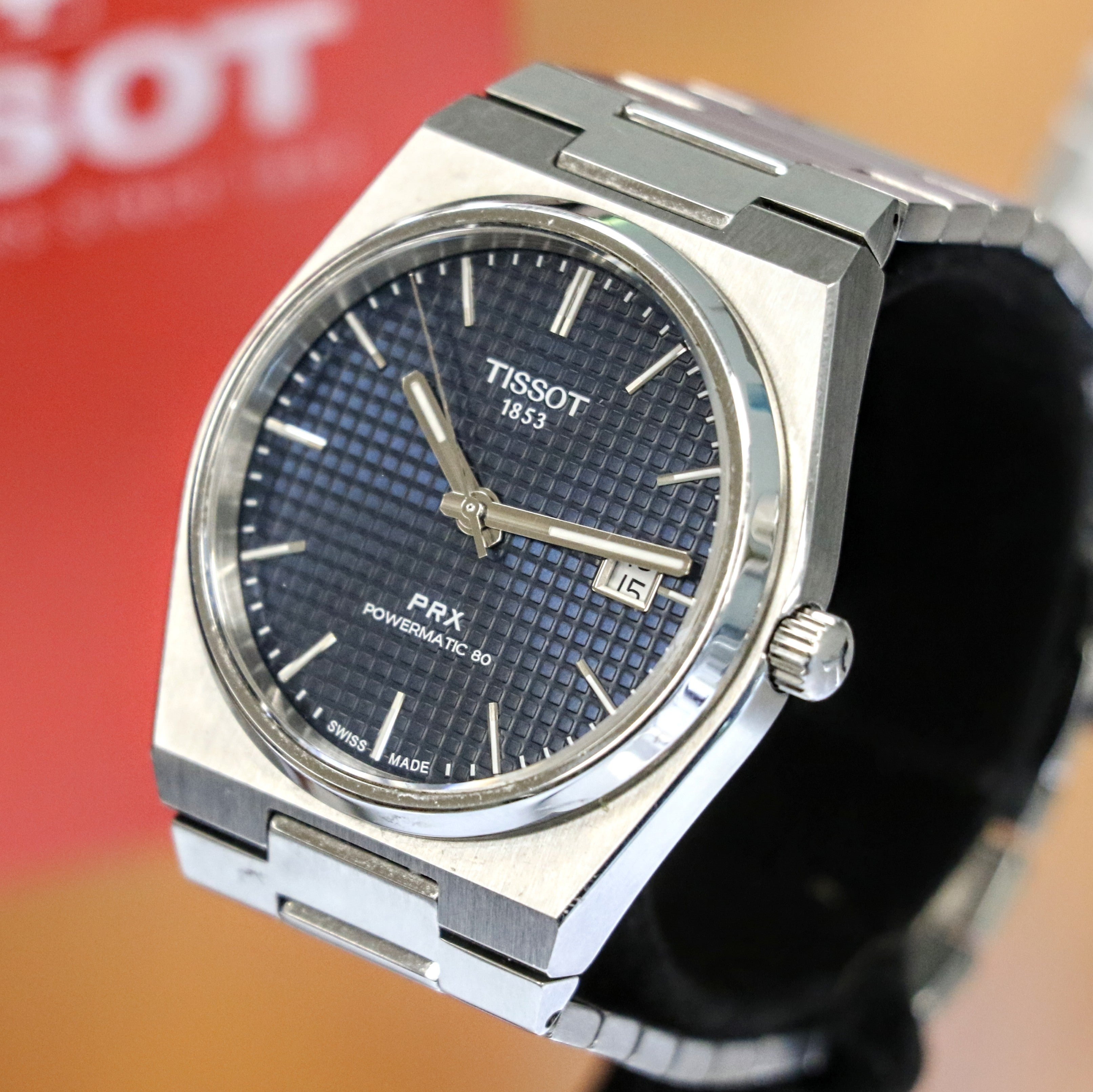 TISSOT PRX Powermatic 80 Automatic Watch Ref. T137407A Date Indicator Display Back – BOX & Papers!