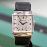 1962 BULOVA Rawlings Watch 10K White GF 24.5mm Vintage Wristwatch