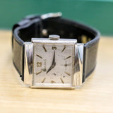 1962 BULOVA Rawlings Watch 10K White GF 24.5mm Vintage Wristwatch