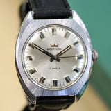 Vintage WESTCLOX Watch 17 Jewels 36mm Cushion Brushed Case
