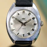 Vintage WESTCLOX Watch 17 Jewels 36mm Cushion Brushed Case