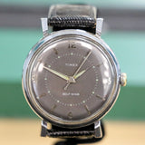 Vintage Timex Self-Wind Automatic Watch 36.5mm Waterproof Case & Fancy Lugs Wristwatch