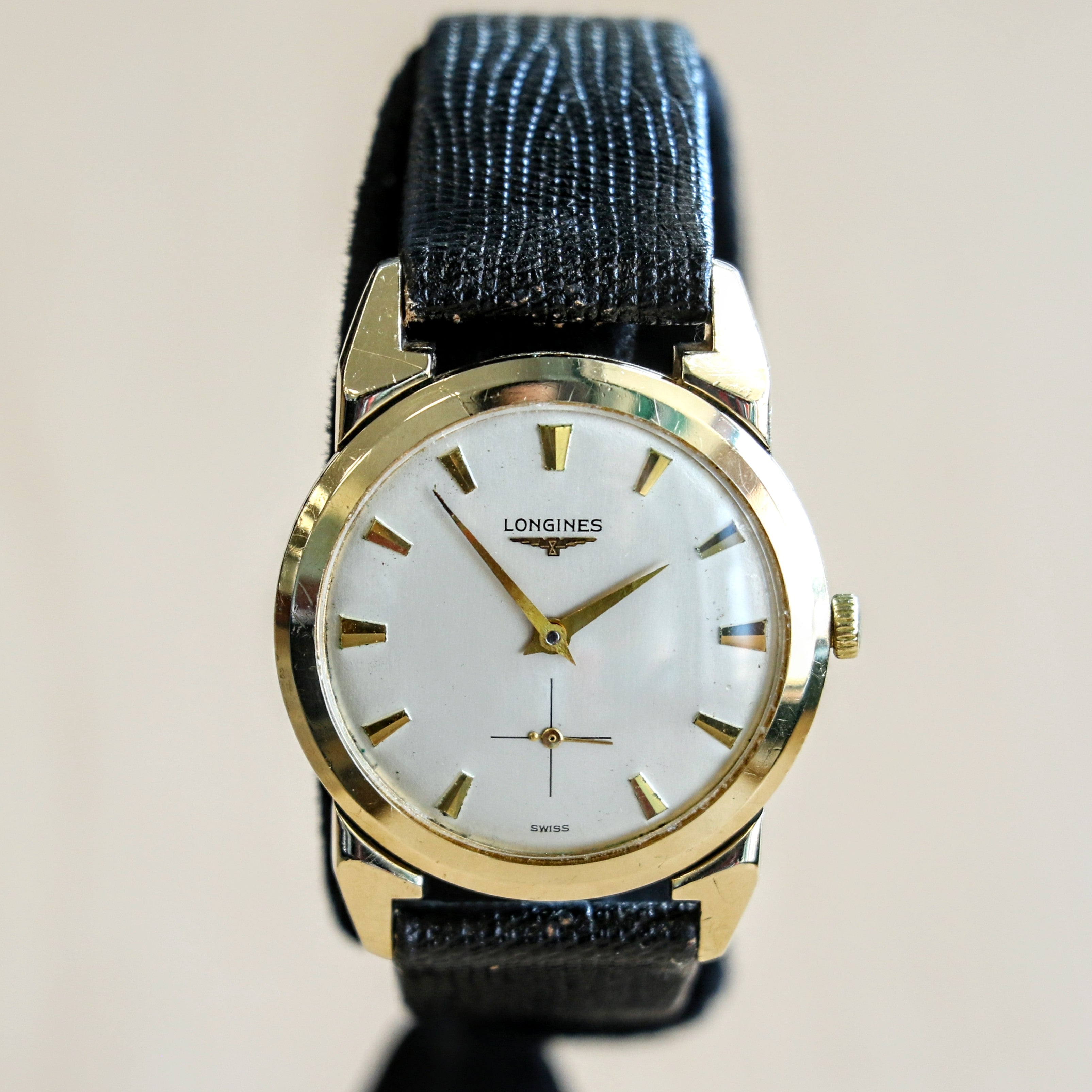 1955 LONGINES Watch 17 Jewels Cal. 23Z Fancy Lugs Vintage Swiss Made Wristwatch