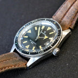 1960s HELBROS Invincible Skin Diver Automatic Wristwatch 17 Jewels Cal. PUW 1461 Germany Made