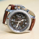POLJOT "Hanhart" Flieger Chronograph Wristwatch 23 Steine P3133 No. 007/200 Date Indicator Watch