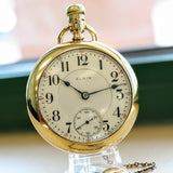 1905 ELGIN Pocket Watch 18s 21 Jewels Railroad Grade No. 349 Vintage U.S.A. Made
