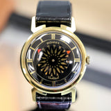 1960s ERNEST BOREL Men's Cocktail Watch Kaleidoscope Dial 32mm Swiss Wristwatch - ALL ORIGINAL!