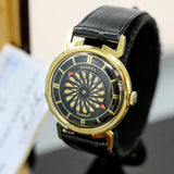1960s ERNEST BOREL Men's Cocktail Watch Kaleidoscope Dial 32mm Swiss Wristwatch - ALL ORIGINAL!