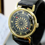1960s ERNEST BOREL Men's Cocktail Watch Kaleidoscope Dial 32mm Swiss Wristwatch - ALL ORIGINAL!
