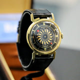 1960s ERNEST BOREL Men's Cocktail Watch Kaleidoscope Dial 32mm Swiss Wristwatch - ALL ORIGINAL!