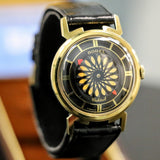 1960s ERNEST BOREL Men's Cocktail Watch Kaleidoscope Dial 32mm Swiss Wristwatch - ALL ORIGINAL!