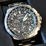 CITIZEN Promaster Navihawk GPS Satellite Wave Wristwatch Eco-Drive Chronograph Watch CC9030-51E