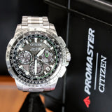 CITIZEN Promaster Navihawk GPS Satellite Wave Wristwatch Eco-Drive Chronograph Watch CC9030-51E