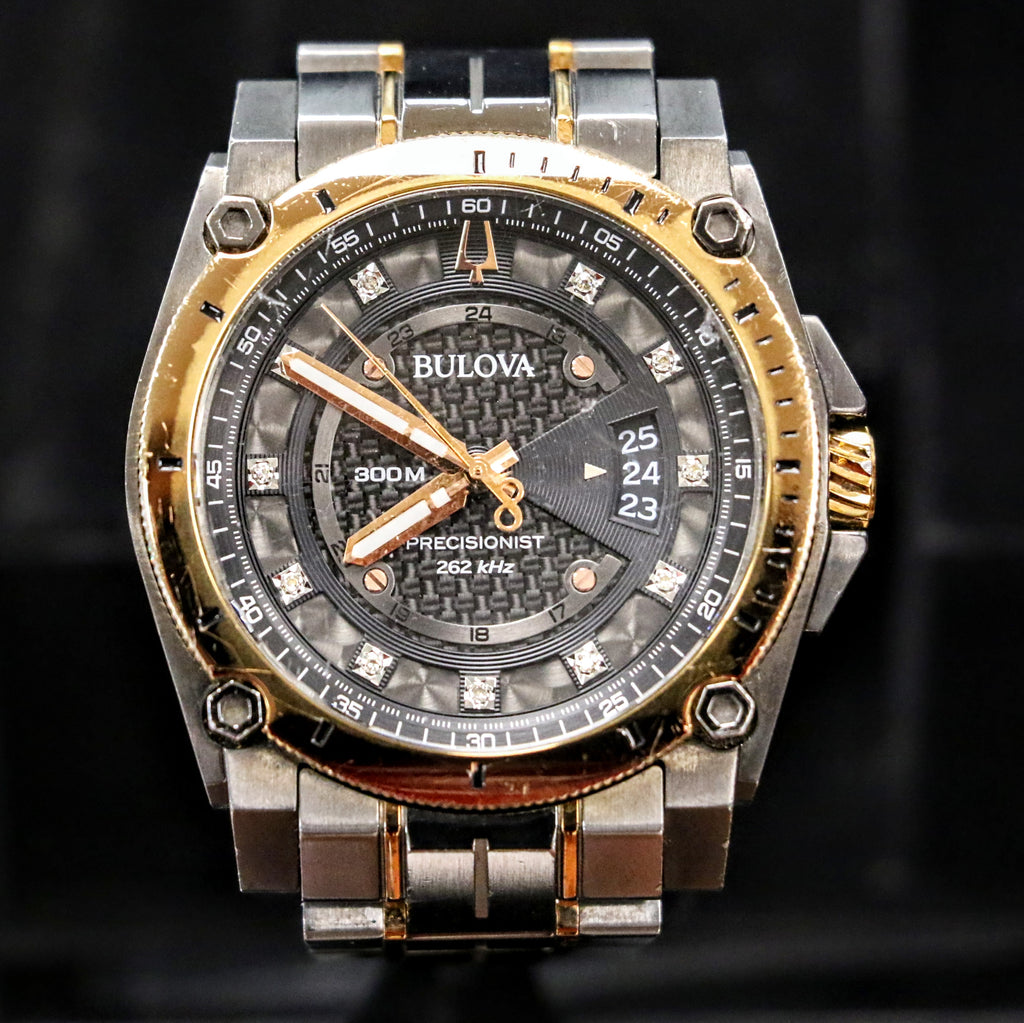 BULOVA 300M Precisionist 262kHz Diamond Dial - 98D149 - In Box & Extra ...