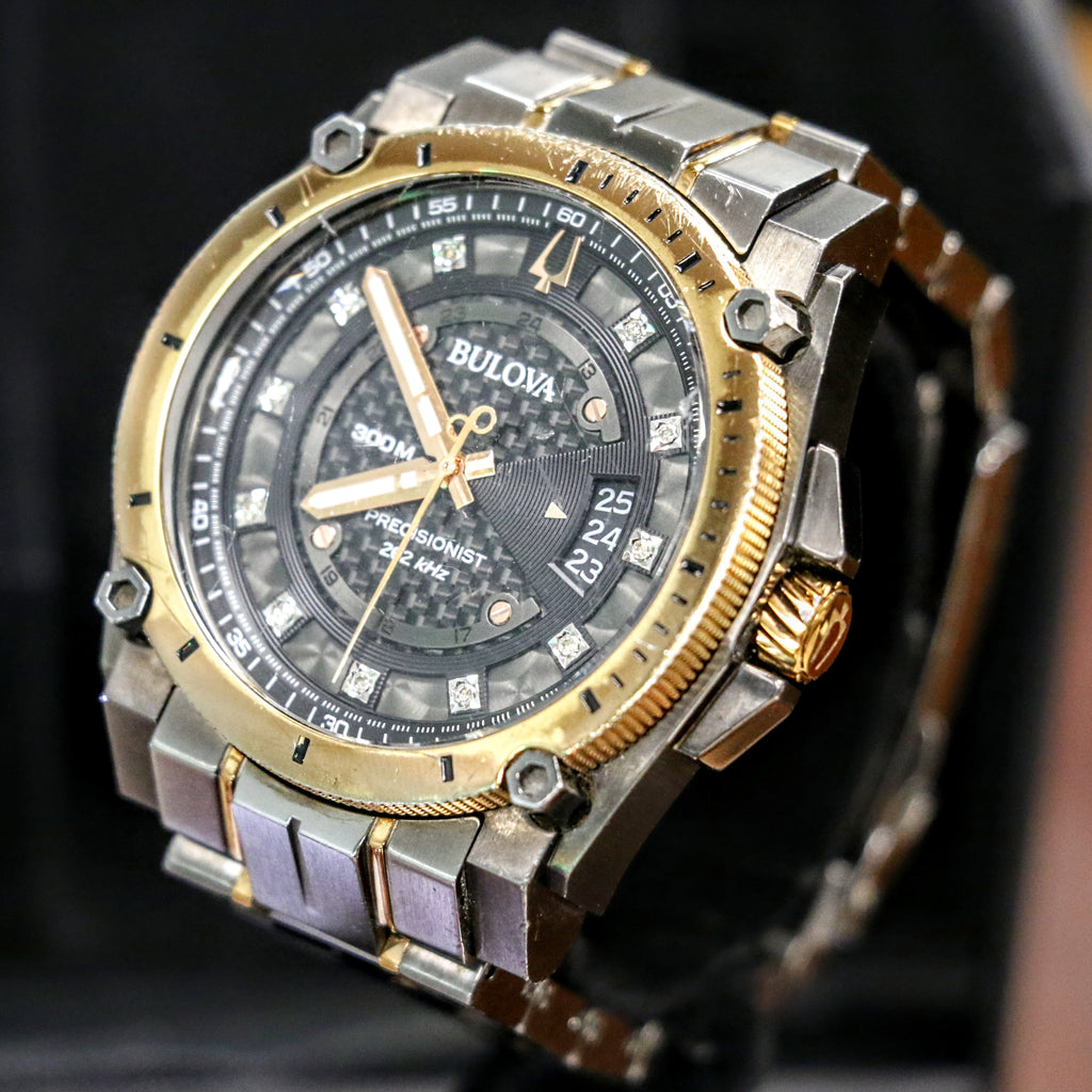 BULOVA 300M Precisionist 262kHz Diamond Dial - 98D149 - In Box & Extra ...