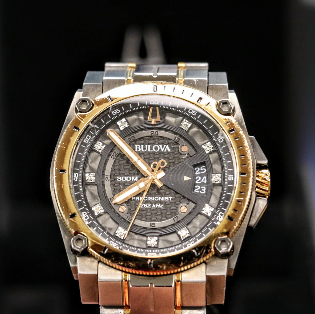 BULOVA 300M Precisionist 262kHz Diamond Dial - 98D149 - In Box & Extra ...