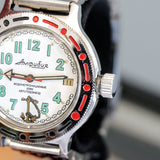VOSTOK Sea Captain Amphibian Automatic Watch 200M Date Indicator Wristwatch