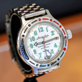 VOSTOK Sea Captain Amphibian Automatic Watch 200M Date Indicator Wristwatch