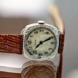 1923 Art Deco ELGIN Ladies Wristwatch 14K White GOLD Grade 447 Vintage Watch