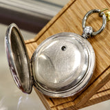 Antique 1868 ELGIN Grade 57 G.M. Wheeler Pocket Watch - Key Wind Silver Open Case