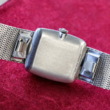 Vintage WITTNAUER Watch Cushion Case & Original Mesh Bracelet Swiss Made Wristwatch