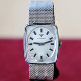 Vintage WITTNAUER Watch Cushion Case & Original Mesh Bracelet Swiss Made Wristwatch