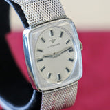 Vintage WITTNAUER Watch Cushion Case & Original Mesh Bracelet Swiss Made Wristwatch