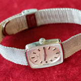 Vintage WITTNAUER Watch Cushion Case & Original Mesh Bracelet Swiss Made Wristwatch