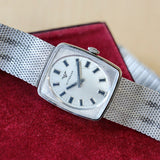 Vintage WITTNAUER Watch Cushion Case & Original Mesh Bracelet Swiss Made Wristwatch