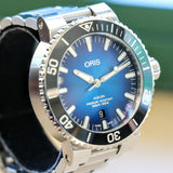 ORIS AQUIS Date Automatic Watch 7730 Dive Wristwatch Blue Dial Clipperton Limited Edition