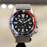 1985 Pepsi SEIKO Automatic Watch 6309-729A Slim Turtle Diver Wristwatch Date Indicator