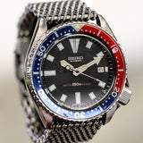 1985 Pepsi SEIKO Automatic Watch 6309-729A Slim Turtle Diver Wristwatch Date Indicator