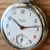 1940's WESTCLOX Scotty Pocket Watch 18s U.S.A. Made Manual Wind Timepiece