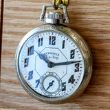 Art Deco NEW HAVEN Tip-Top Pocket Watch 16s U.S.A. Made Manual Wind Timepiece